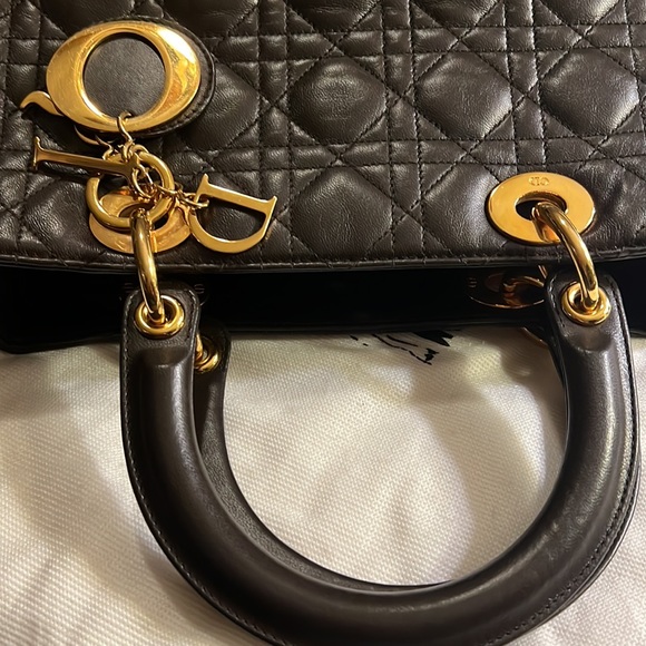 SOLD❤️❤️❤️Lady Dior Bag Cannage Quilt lamb skin - Picture 14 of 14